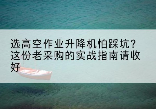 兴隆台高空作业升降机厂家推荐-选高空作业升降机怕踩坑？这份老采购的实战指南请收好