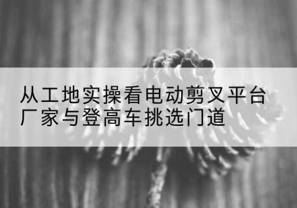 兴隆台电动剪叉升降平台厂家-从工地实操看电动剪叉平台厂家与登高车挑选门道